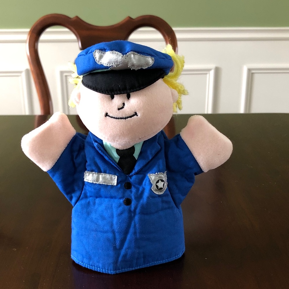 Charming Blue Police Officer Puppet